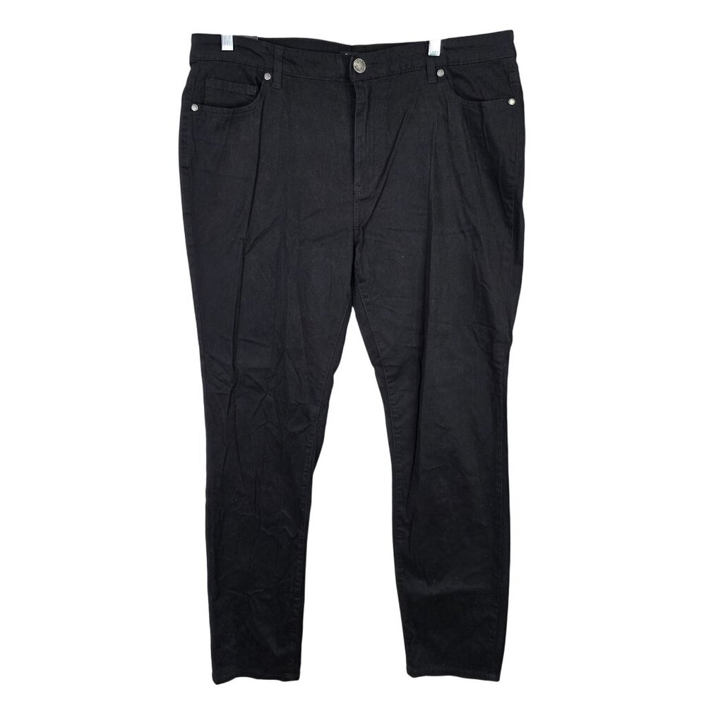 Womens Buffalo David Bitton Hope Mid-Rise Skinny Stretch Black Jeans Size 14/34